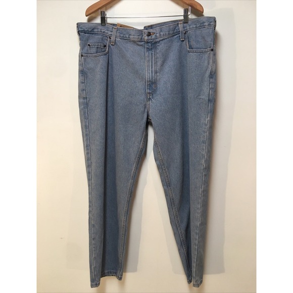 Member's Mark Men 40x29 Jeans Blue Denim Light Wash Relaxed Taper 100% Cotton - Picture 1 of 16